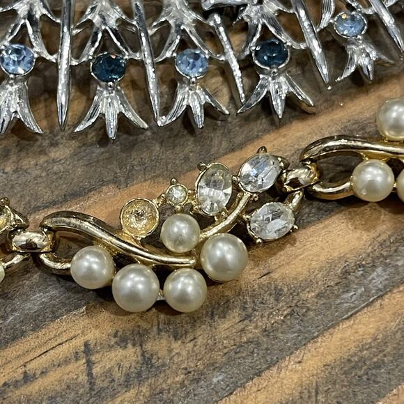 Rhinestone Recovery Lot Jewelry Findings & Crafting Vintage Lot Of 4 Necklaces - Picture 14 of 16